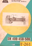 Tos-TOS SN 40B 45B & 50B, SV18RA, lathe Operations and Maintenance Manual 1976-SN 40B-SN 50B-SN45B-SV 18 RA-01